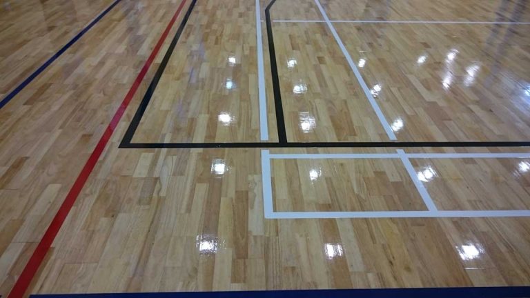 Rec Centre newly coated floor